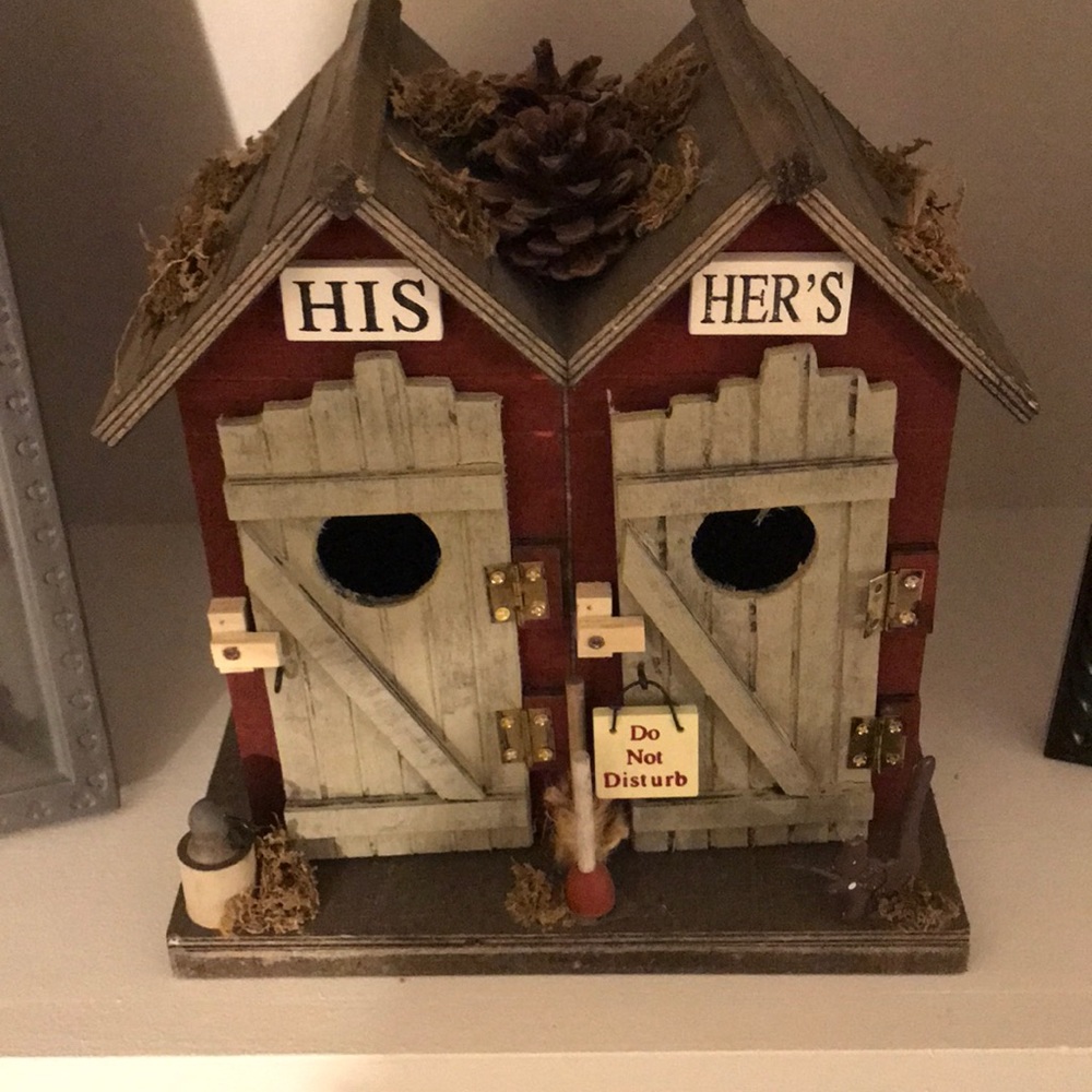 Wooden his/hers birdhouse